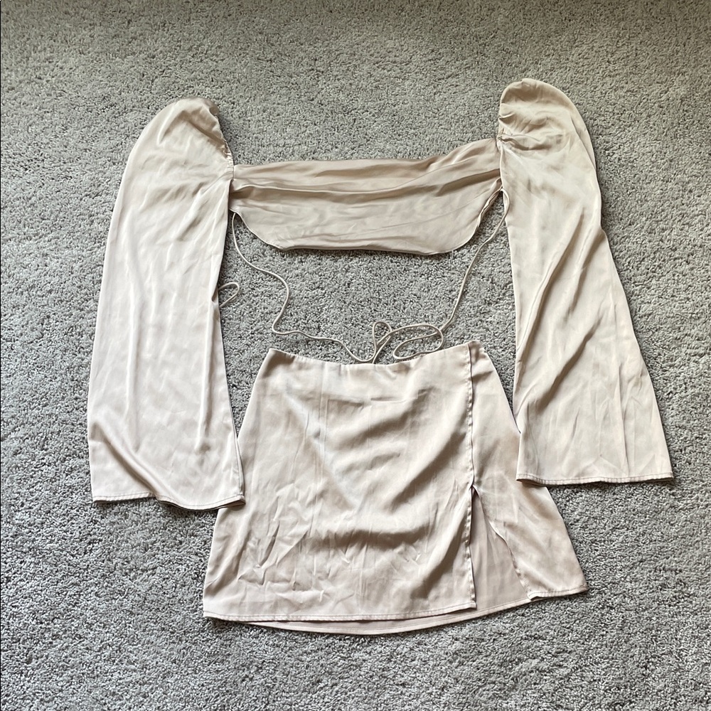 Elegant Cream Two-Piece Set